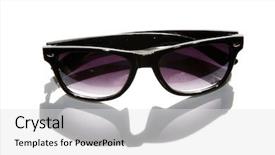  Presentation with sun - Presentation theme with aviation medicine - generic sunglasses aka shades background and a white colored foreground