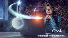  Presentation with pilot - Theme with aviation navigation - dreaming to become pilot mixed background and a ocean colored foreground