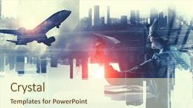  Presentation with pilot - Slide set consisting of aviation navigation - dreaming to become pilot mixed background and a cream colored foreground