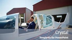  Presentation with business travel - Beautiful presentation theme featuring aviation risk - fast business travel concept portrait backdrop and a  colored foreground