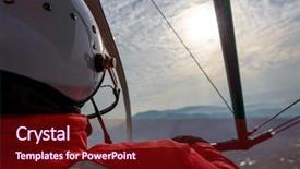  Presentation with nepal - Theme with aviation risk - pilot flying an ultralight background and a wine colored foreground
