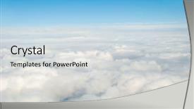  Presentation with aviation - Beautiful presentation featuring aviation risk - white clouds taken form above backdrop and a sky blue colored foreground