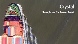  Presentation with cargo ship - Audience pleasing PPT layouts consisting of aviation security - cargo ship steams towards backdrop and a dark gray colored foreground