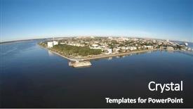  Presentation with charleston - Theme with aviation security - personal drone flying background and a tawny brown colored foreground