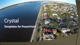  Presentation with charleston - Beautiful theme featuring aviation security - personal drone flying backdrop and a tawny brown colored foreground