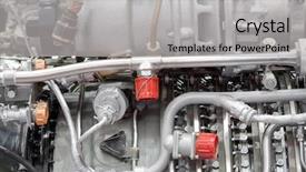  Presentation with exhibition - Beautiful PPT theme featuring autogyre - motor of helicopter on exhibition backdrop and a light gray colored foreground