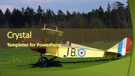  Presentation with plane fying in everest - Cool new presentation theme with aviation training - historic plane curtiss jn-4 backdrop and a  colored foreground