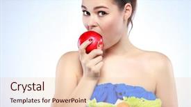  Presentation with eating disorders - Presentation theme with avid - funny girl eating hamburger background and a lemonade colored foreground