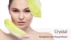  Presentation with mindful eating - Audience pleasing presentation theme consisting of avid - funny girl eating hamburger backdrop and a lemonade colored foreground