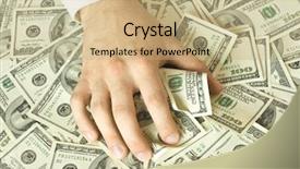  Presentation with hand cute dolls and toy - Presentation theme featuring avid - greedy hand grabs lot background and a  colored foreground