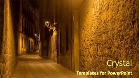  Presentation with night - Beautiful presentation featuring avila-streets-at-night-castile backdrop and a tawny brown colored foreground