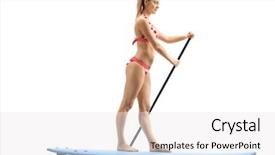  Presentation with shot - PPT theme consisting of aviron - full length profile shot background and a white colored foreground