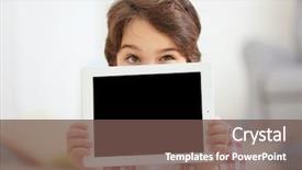  Presentation with light - Slide deck featuring avis - cute emotional little boy background and a violet colored foreground