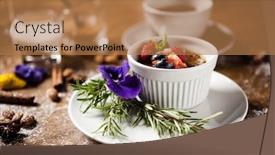  Presentation with fresh avocado - Cool new theme with avocado-creme-brulee-with-fresh backdrop and a coral colored foreground