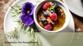  Presentation with fresh avocado - Colorful slide deck enhanced with avocado-creme-brulee-with-fresh backdrop and a mint green colored foreground