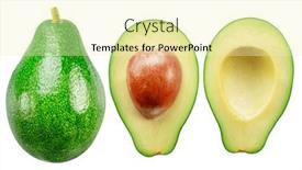  Presentation with paths - PPT theme having avocado-fruit-and-halves background and a  colored foreground