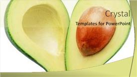  Presentation with avocado - Presentation theme with avocado-heart-two-halves background and a blonde colored foreground