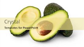  Presentation with avocado - Amazing presentation theme having avocado-isolated-on-white-background backdrop and a blonde colored foreground