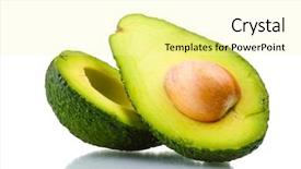  Presentation with avocado - Cool new presentation with avocado isolated on white backdrop and a blonde colored foreground