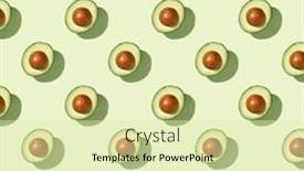 Presentation with green color - PPT theme featuring avocado-on-green-background-pattern background and a soft green colored foreground
