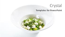  Presentation with avocado - PPT layouts with avocado-pear-salad-with-broccoli background and a white colored foreground