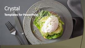  Presentation with avocado - Presentation theme featuring avocado poached egg and alfalfa background and a  colored foreground
