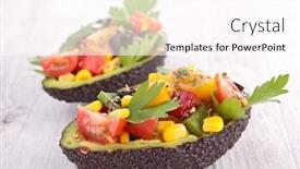  Presentation with avocado - Cool new slides with avocado-salad backdrop and a pink colored foreground