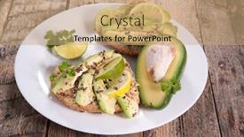  Presentation with avocado - Presentation theme having avocado-sandwich background and a coral colored foreground