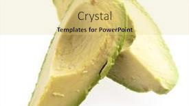  Presentation with avocado - Beautiful PPT layouts featuring avocado slices isolated on a white background backdrop and a yellow colored foreground