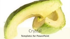  Presentation with avocado - PPT theme enhanced with avocado slices isolated on a white background background and a blonde colored foreground