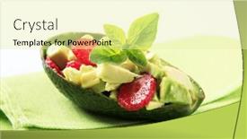  Presentation with snack - Slide deck consisting of avocado snack background and a blonde colored foreground