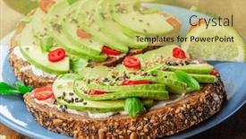  Presentation with chilli - Presentation theme with avocado-toast-bread-with-avocado background and a yellow colored foreground
