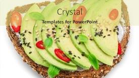  Presentation with chilli - Slide set enhanced with avocado-toast-bread-with-avocado background and a yellow colored foreground