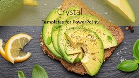  Presentation with avocado - Slide set featuring avocado-toast-bread-with-avocado background and a yellow colored foreground