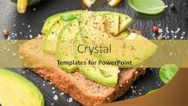  Presentation with avocado - PPT layouts consisting of avocado-toast-bread-with-avocado background and a yellow colored foreground