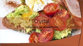  Presentation with avocado - Slides enhanced with avocado toast with roasted cherry background and a red colored foreground