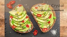  Presentation with avocado - PPT layouts consisting of avocado-toasts-bread-with-avocado background and a  colored foreground