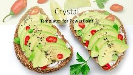  Presentation with chilli - Slide set consisting of avocado-toasts-bread-with-avocado background and a blonde colored foreground
