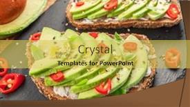  Presentation with avocado - Slide deck having avocado-toasts-bread-with-avocado background and a  colored foreground