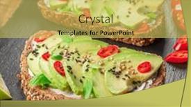  Presentation with avocado - Presentation design featuring avocado-toasts-bread-with-avocado background and a  colored foreground