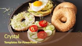  Presentation with fresh toast sandwiches egg - Theme having avocado tomato soft cheese alfalfa background and a tawny brown colored foreground