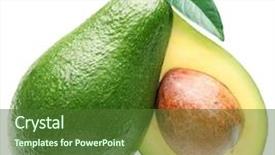  Presentation with avocado - Amazing presentation theme having avocado with avocado leaf isolated backdrop and a tawny brown colored foreground