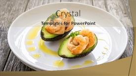  Presentation with avocado - Theme with avocado-with-fried-prawns background and a  colored foreground