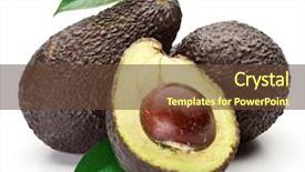  Presentation with avocado - Slide deck enhanced with avocado with leaves background and a tawny brown colored foreground