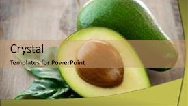  Presentation with avocado - Audience pleasing PPT layouts consisting of avocado backdrop and a coral colored foreground