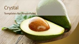  Presentation with avocado - PPT theme consisting of avocado background and a lemonade colored foreground
