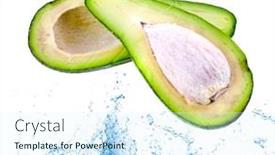  Presentation with background - Theme with avocados-isolated-on-white-background background and a sky blue colored foreground