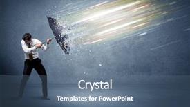  Presentation with defending - PPT layouts consisting of avoid - business man defending light beams background and a ocean colored foreground