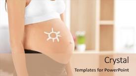  Presentation with pregnant woman - Theme featuring avoid - sun painted with cream background and a coral colored foreground