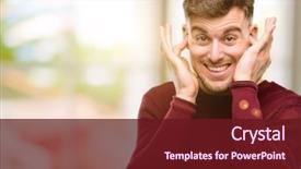  Presentation with ears - Presentation theme consisting of avoid hearing sound noisy music background and a tawny brown colored foreground